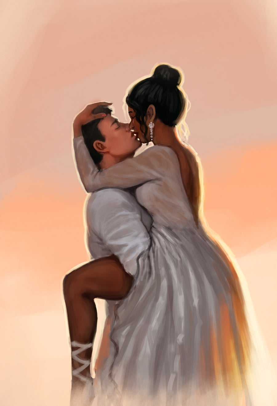 Royals Undercover special edition art: sunset kiss